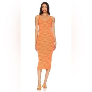 NWT | Revolve x Stitches & Stripes Midi Knit Dress Tangerine